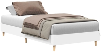 vidaXL Bettgestell ohne Matratze Weiß 90x200 cm Holzwerkstoff 861048