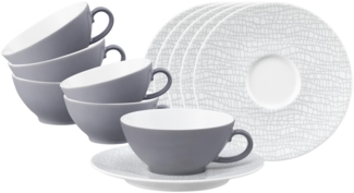 Seltmann Weiden Life Fashion Teetasse mit Untertasse 140 ml 6er Set - Elegant Grey