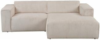 andas Ecksofa Noord, mit Kedernaht, Breite 234 cm, Cord, Struktur, Webstoff