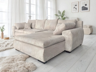 Home affaire Ecksofa Cara Mia L-Form, B: 325 cm, mit 4 Zierkissen, optional Bettfunktion & Bettkasten