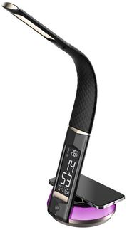 Northpoint LED Schreibtischlampe Tischlampe QI-Ladestation Dimmbar integrierter Uhr & Temperaturanzeige