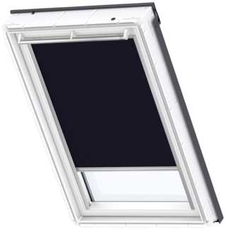 Verdunklungsrollo DKL Y85 1100S, VELUX, verdunkelnd, ohne Bohren, in Führungsschienen, VELUX »Pick & Click!«, alufarbene Führungsschienen & Griffleiste