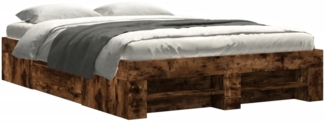 vidaXL Bettgestell ohne Matratze Räuchereiche 120x200 cm Holzwerkstoff 3295482