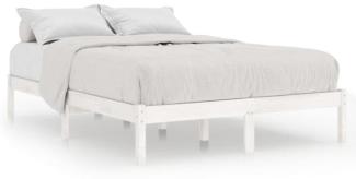 vidaXL Massivholzbett Weiß 120x190 cm 809988