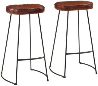 vidaXL Gavin-Barhocker 2 Stk. Dunkelbraun 44x37,5x78 cm 358921