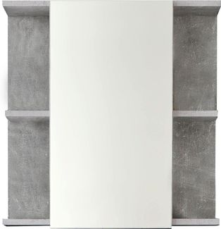 Bad Spiegelschrank Nano ohne Beleuchtung in grau Beton Stone Design 60 cm