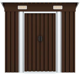 vidaXL Geräteschuppen Braun 194x121x181 cm Stahl 47027