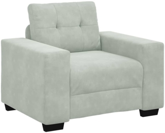 vidaXL Sessel Hellgrau 60 cm Samt 4105098