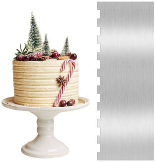 Auledio Kuchenheber Edelstahl Tortenheber & Kuchenschaber - Tortenglätter & Spachtel, ca. 21,9 x 7,8 cm, Kuchen, Torten, Gebäck​, Spülmaschinengeeignet