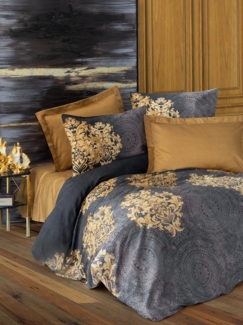 L'Essentiel Maison Bettwäsche Set Jadira, 100% Baumwolle Satin, 3 teilig, Biber Bettwäsche, 3- Teilige, Luxuriöse Baumwolle