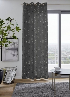 my home Vorhang STARRY (1 St), Ösen, blickdicht, bedruckt, blickdicht, verschiedene Größen
