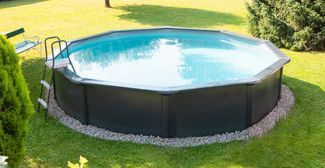 Steinbach Stahlwandpool Set Nuovo de Luxe II Ø 550 x 120 cm - grau