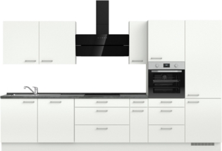 nobilia® Küchenzeile "Laser II", Ausrichtung wählbar, Breite 360 cm, vormontiert, wahlw. mit unterschiedlichen E-Geräten-Sets