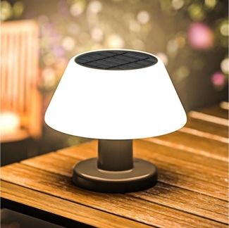 BlingBin LED Solarleuchte LED Solar Tischlampe Tischleuchte Garten Deko Leuchte für Außen, 2 IN 1 Aufladung, LED fest integriert, Tageslichtweiß, Solar Tischleuchte outdoor Für garten camping Tisch Hotel