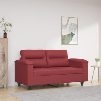 vidaXL 2-Sitzer-Sofa Weinrot 120 cm Kunstleder 359581