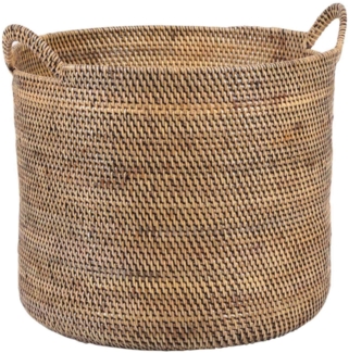 Rattan Korb Elie Braun mit Henkel L