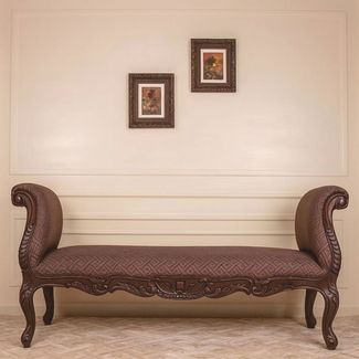 Casa Padrino Luxus Barock Sitzbank Braun 175 cm - Barock Möbel - Made in Italy
