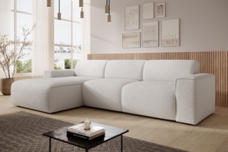 AX LIVING Couch Sofa L Form Didim mini Weiß 310 cm breit, stilvoll L