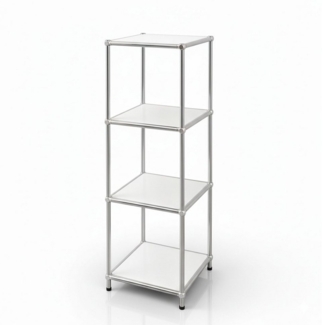 Floordirekt Standregal Concept Epure MK-005 Metallregal, B30 × T30 × H89 cm, diverse Farben, modular, Design Regal mit offenen Ablagen, verchromtes Metallgestell, zeitlos