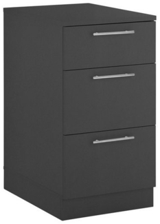 Unterschrank >LAUNDREEZY< in Anthrazit, Holzwerkstoff - 50x93x68cm (BxHxT)