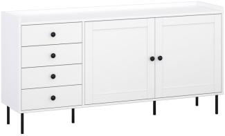 Kommode Ido Sideboard 151 x 40 x 80 cm weiß 2-türig