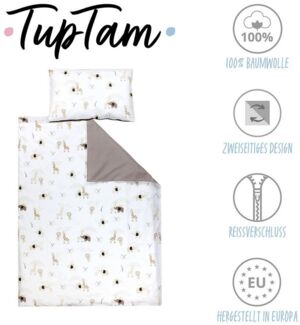 TupTam Kinderbettwäsche TupTam Kinder Bettwäsche Gemustert 2-Teilig Wendebettwäsche