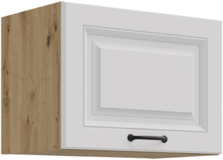Hängeschrank 50 cm Stilo Weiß + Eiche Artisan Küchenzeile Küchenblock Küche Landhaus Höhe 36 cm