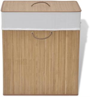 vidaXL Bambus-Wäschekorb Rechteckig Natur 245581