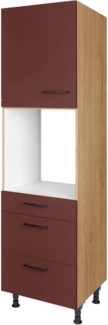 nobilia® Backofenumbauschrank "Easytouch", Ausrichtung wählbar, mit Schublade und zwei Auszügen und einer Tür, vormontiert, Breite/Höhe: 60/216,6 cm