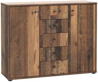 Kommode >Tembi< in Old Wood Vintage - 108,8x85,5x34,8cm (BxHxT)