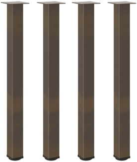 vidaXL Bartischbeine 4 Stk. Naturstahl 90-92 cm Stahl 4012475