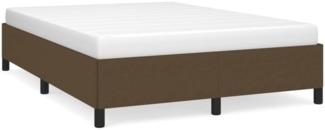 Bettgestell Dunkelbraun 140x200 cm Stoff [347069]