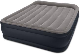 Intex Luftbett mit integrierter Luftpumpe, grau, 203 x 152 x 42 cm