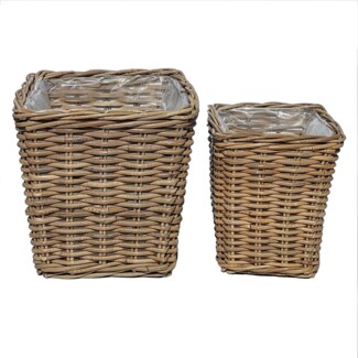 Rattan Korb Turin 2 er Set Klein