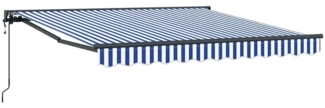 vidaXL Einziehbare Markise Blau und Weiß 300x250 cm Stoff 3329912