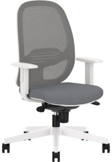 NowyStyl Bürodrehstuhl Eggy Armlehne weiß/grau