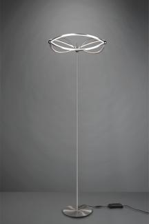 Moderne LED Stehlampe CHARIVARI Silber matt, Höhe 175cm