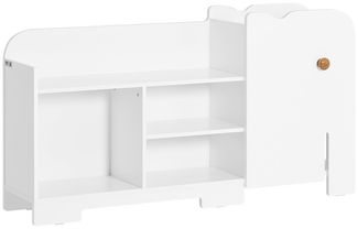 SoBuy KMB62-W Kinderregal, MDF, Lackiert, Weiß, 80 x 63 x 30 cm