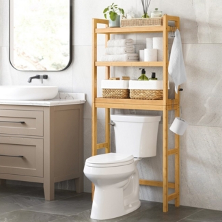 SONGMICS Regalelement, Toilettenregal, Badezimmerregal, Waschmaschinenregal