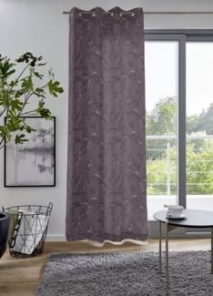 my home Vorhang FLOWER (1 St), Ösen, blickdicht, Maß: 135 x 235cm, monochrom, in verschiedenen Farben erhältlich