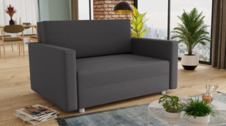 Schlafsofa Pura Maxi mit Bettkasten - Polstersofa mit Schlaffunktion, Sofa, Bettsofa, Wohnlandschaft (Dunkelgrau (Suedine 36))