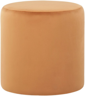 Pouf Samtstoff orange ⌀ 47 cm LOVETT