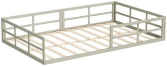 Vitalispa Bodenbett aus Metall Greige 205x125 cm ohne Matratze, Minno