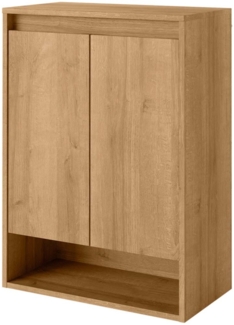 Fackelmann NATURA Doppel Midischrank 60,5 cm breit, Braun hell