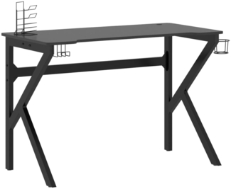 vidaXL Gaming-Schreibtisch mit K-Gestell Schwarz und Rot 110x60x75 cm 325402