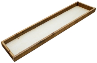 Spetebo Tablett Holz Deko Tablett rechteckig - 80 x 18 cm, Holz, (Kerzentablett, 1-tlg), mit ca. 2,5 cm hoher Kante