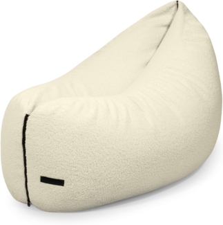 Sitzsack Clip Clap 115, Bezugstoff - Teddy, 100% Polyester, Cream, 75x115x90