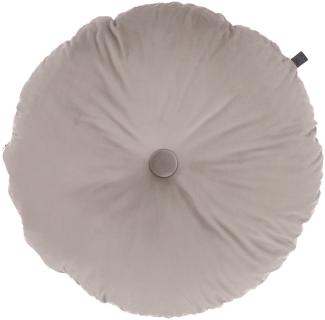 Overseas Enzo Round Samtkissen, Smoke Grau, Durchmesser 55 cm