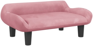 vidaXL Kindersofa Rosa 70x40x24 cm Samt 3196352