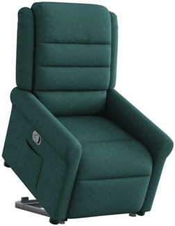 vidaXL Relaxsessel mit Aufstehhilfe Dunkelgrün Stoff 3303320